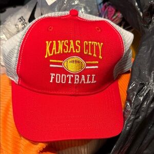 Red Kansas City Football Kids Cap